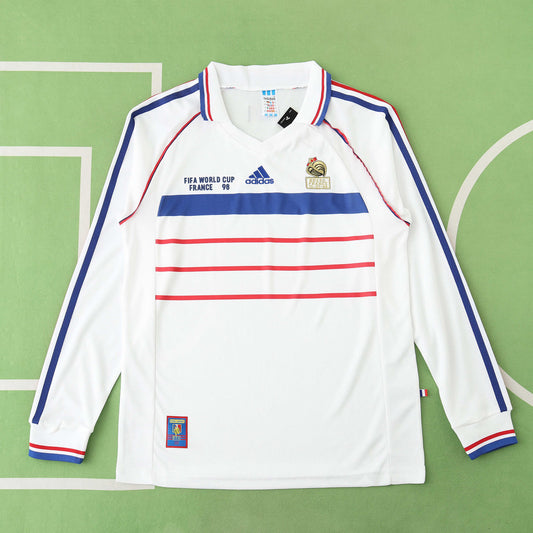 RETRO 1998 France Away Long Sleeved - WHITE