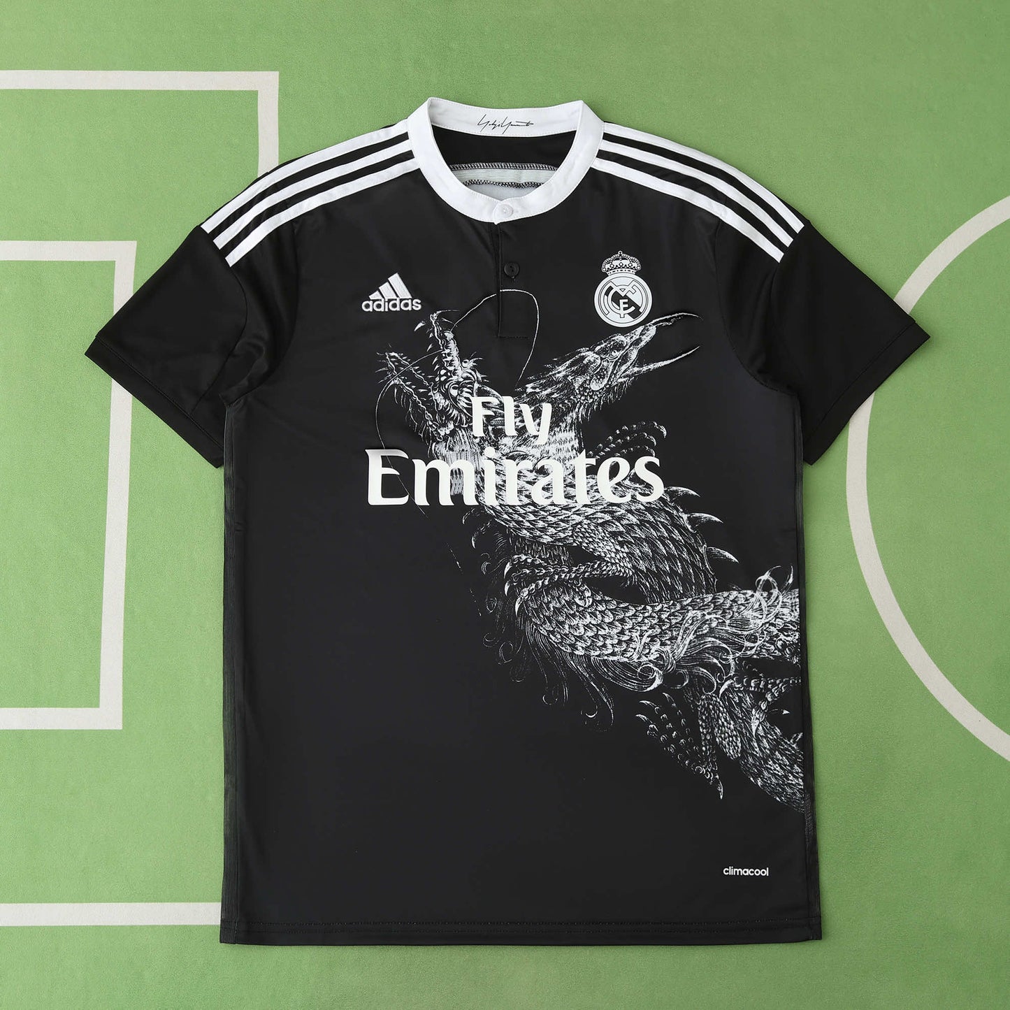RETRO 14/15 Real Madrid CF DRAGON EDITION Fan- BLACK & WHITE