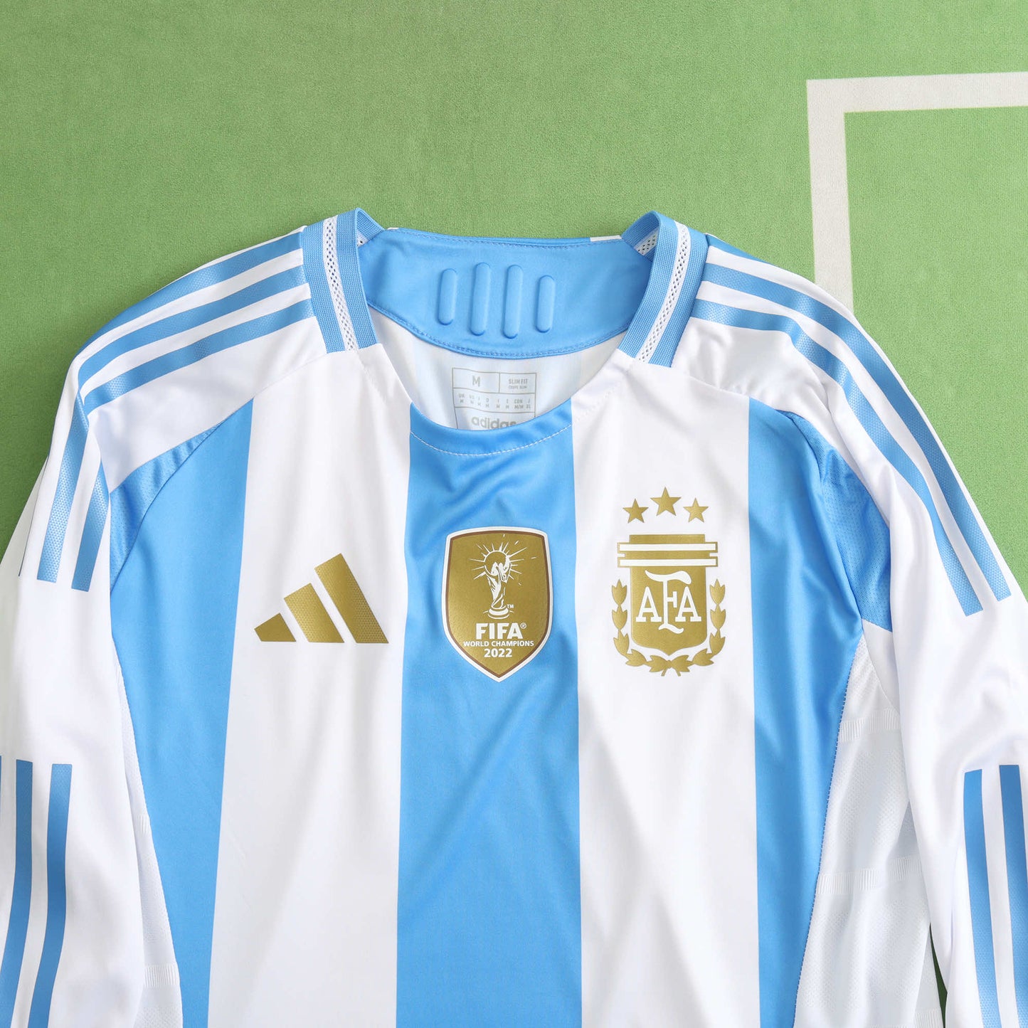 2024 Argentina Home Player Long Sleeve- BB BLUE & WHITE